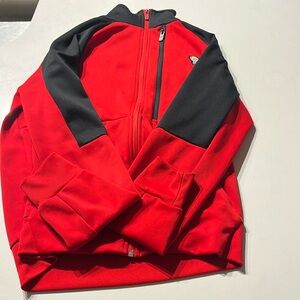 Mens Nike Basketball Jacket Full Zip Peace Love sz S - S DZ3074 657 Red Black
